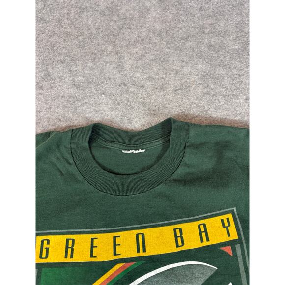 Vintage Green Bay Packers NFL Graphic Tee T-Shirt Men Medium Football Sportswear - Picture 2 of 4